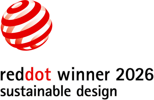 Red Dot label shown on entry 90219: reddot winner 2026, sustainable design